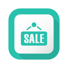 Flat Long Shadow Button - Vector 