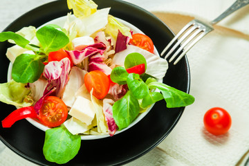 fresh  mixed salad on a bowl