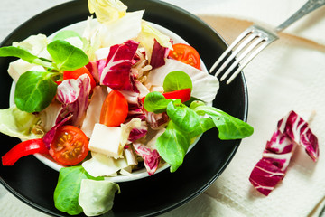 fresh  mixed salad on a bowl