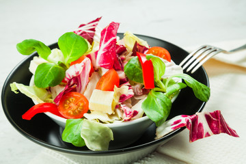 fresh  mixed salad on a bowl