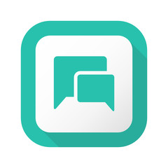 Naklejka premium Flat Long Shadow Button - Vector 