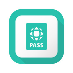 Flat Long Shadow Button - Vector 