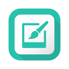 Flat Long Shadow Button - Vector 