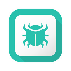 Flat Long Shadow Button - Vector 