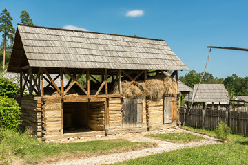 Old Animal Farm Barn In Romanian Village