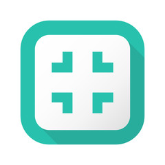 Obraz premium Flat Long Shadow Button - Vector 