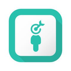 Flat Long Shadow Button - Vector 