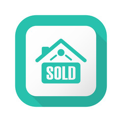 Flat Long Shadow Button - Vector 