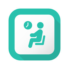 Flat Long Shadow Button - Vector 