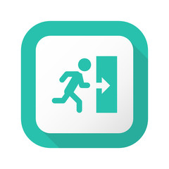 Flat Long Shadow Button - Vector 