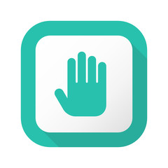 Flat Long Shadow Button - Vector 