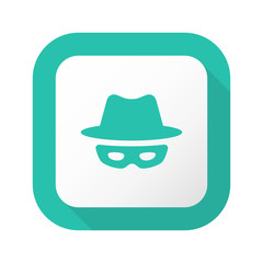 Flat Long Shadow Button - Vector 