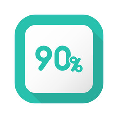 Flat Long Shadow Button - Vector 
