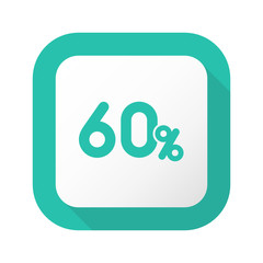 Flat Long Shadow Button - Vector 