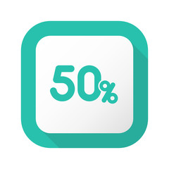 Flat Long Shadow Button - Vector 