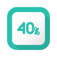 Flat Long Shadow Button - Vector 