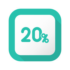 Flat Long Shadow Button - Vector 