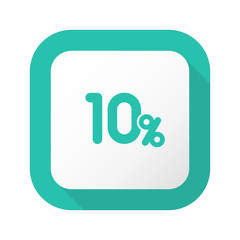 Flat Long Shadow Button - Vector 