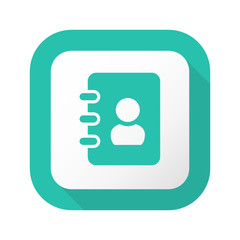 Flat Long Shadow Button - Vector 