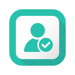 Flat Long Shadow Button - Vector 