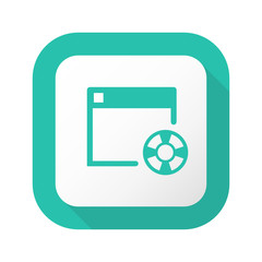 Flat Long Shadow Button - Vector 