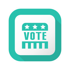 Flat Long Shadow Button - Vector 