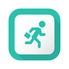 Flat Long Shadow Button - Vector 