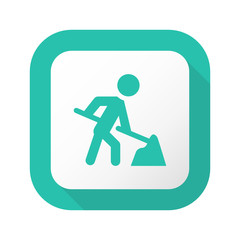 Flat Long Shadow Button - Vector 