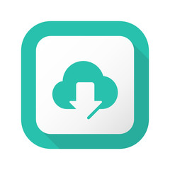 Flat Long Shadow Button - Vector 