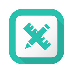 Fototapeta premium Flat Long Shadow Button - Vector 