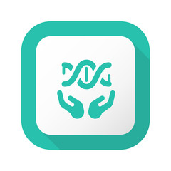 Flat Long Shadow Button - Vector 