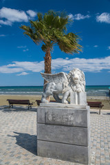 Cyprus - winged lion statue in Larnaca