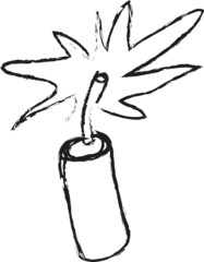 doodle grunge firecracker