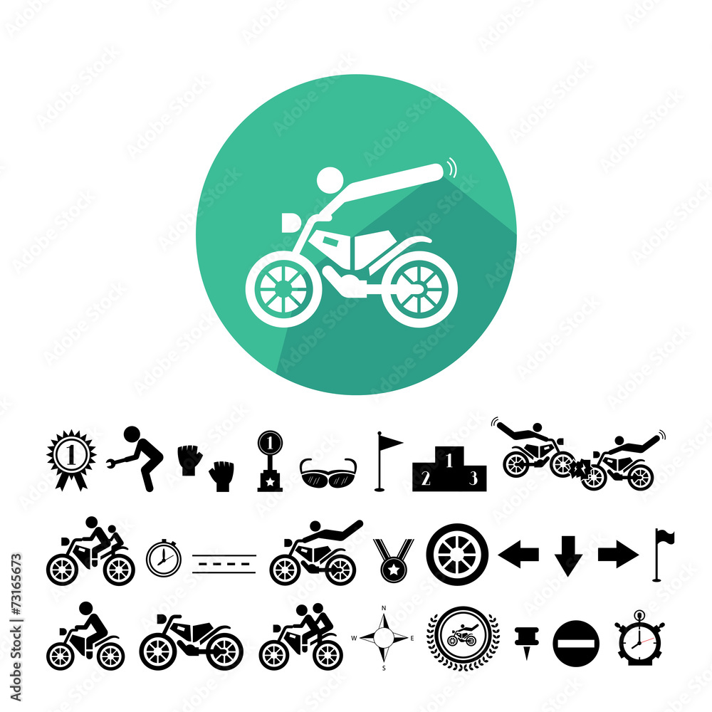Fototapete Motorcycle symbol