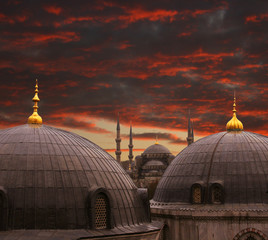 The Blue Mosque in Istanbul,Turkey
