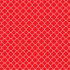 Red white quatrefoil pattern