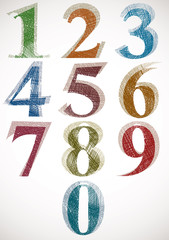 Vintage style numbers typeset.