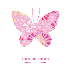 Vector pink abstract triangles butterfly silhouette pattern