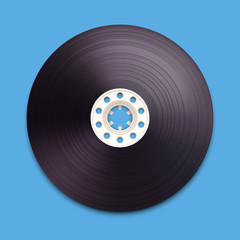 A vector illustration of a recordable babin of tape cassette.