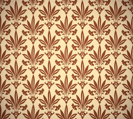 Vintage floral seamless pattern.
