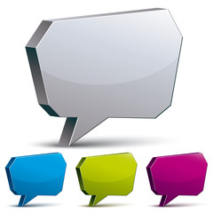 Stone speech bubble.