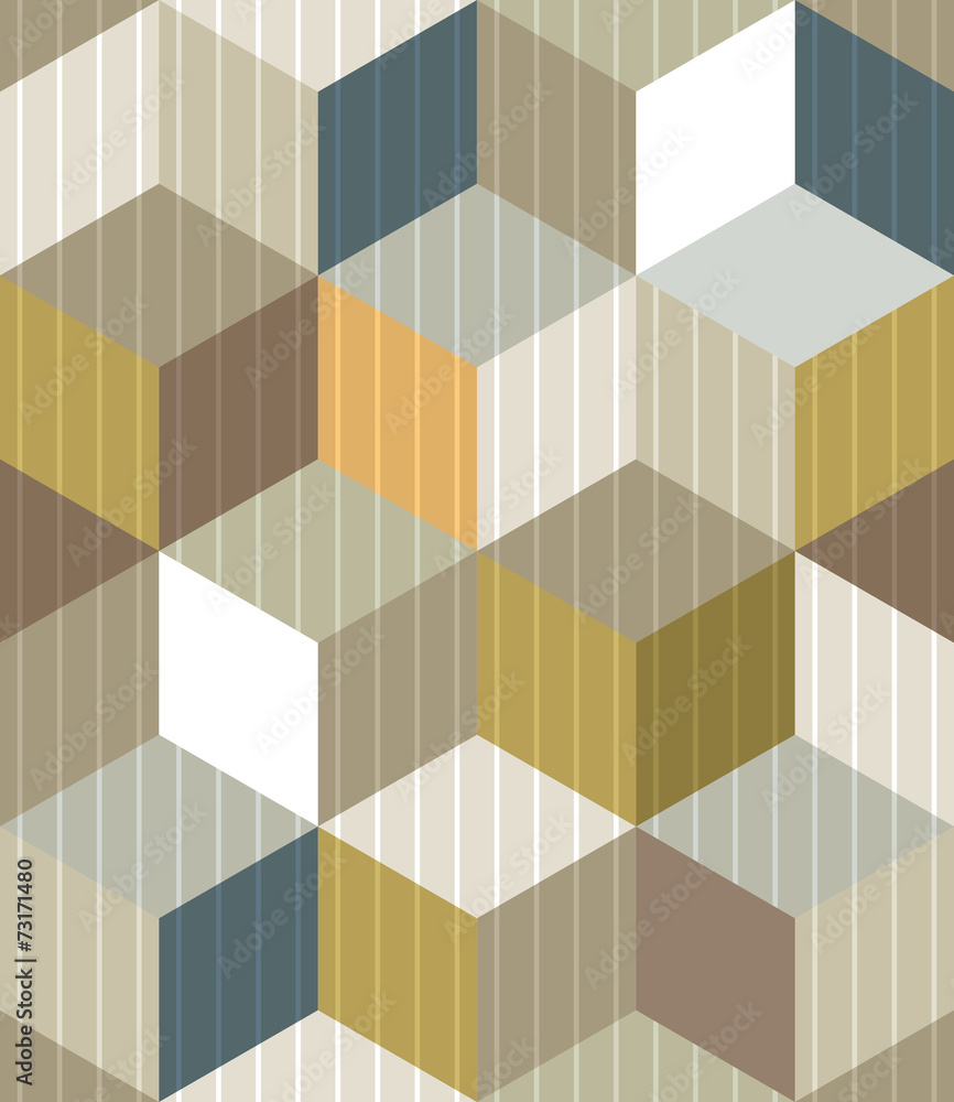 Poster cubes seamless pattern.