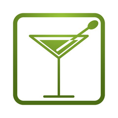 Cocktail vector icon.