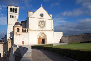 Fototapeta na wymiar The Papal Basilica of St. Francis of Assisi