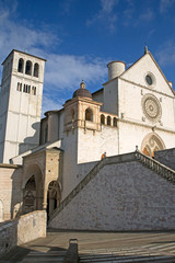 Fototapeta na wymiar The Papal Basilica of St. Francis of Assisi
