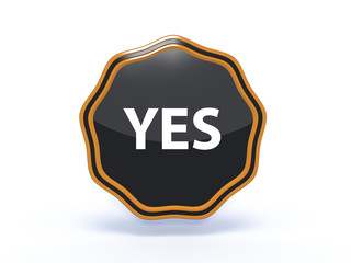 yes star icon on white background