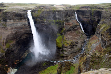 Waterfall Haifoss, Iceland