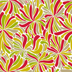 Colorful flowers seamless pattern.