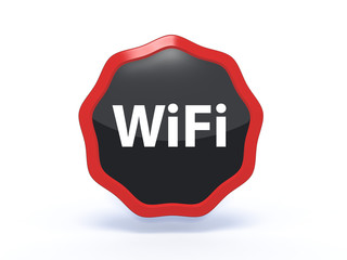 wifi star icon on white background