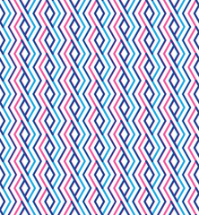 Bright abstract seamless pattern with interweave lines. Vector p